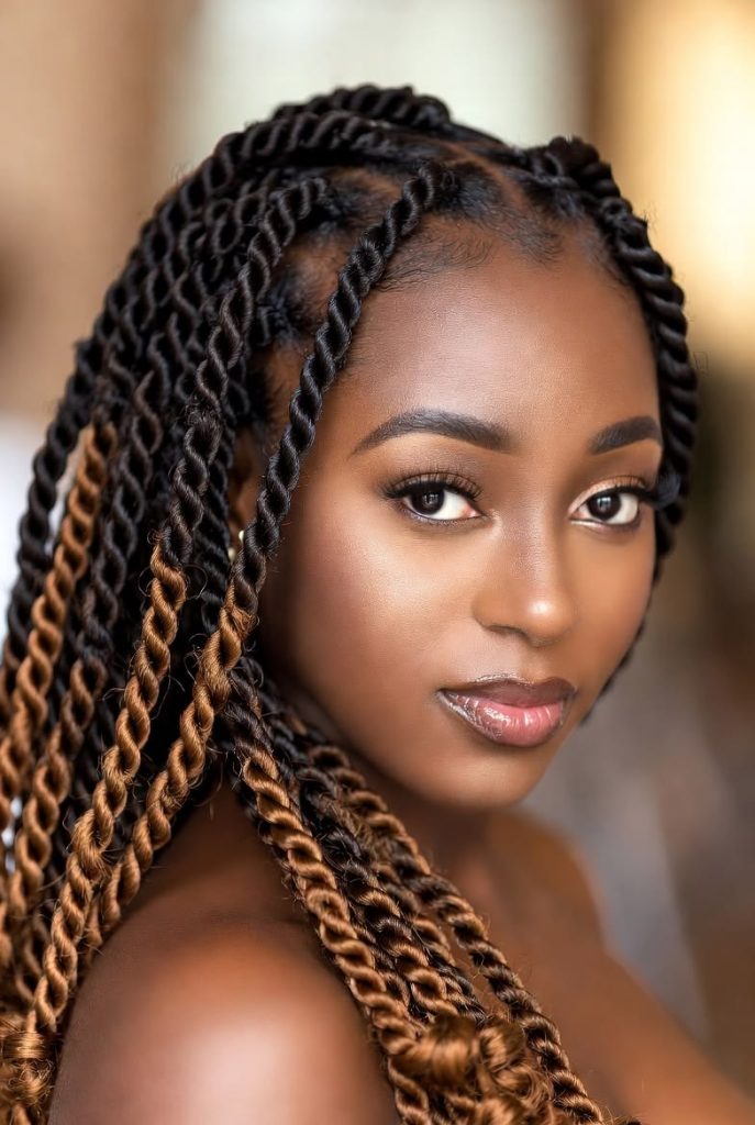 Glam Look With Human Hair Braiding