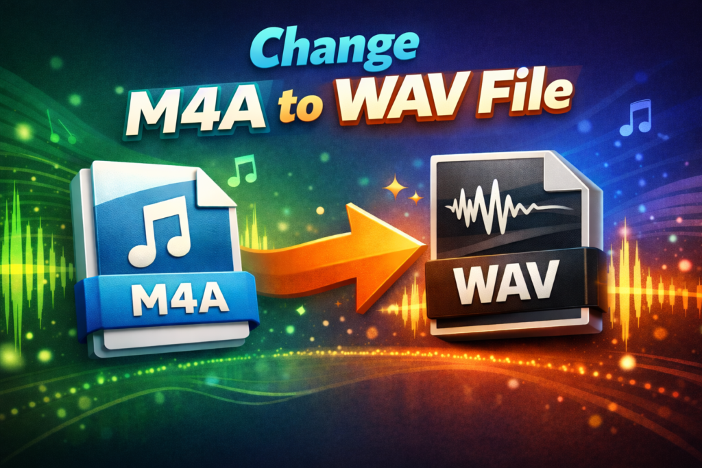 change m4a to wav file