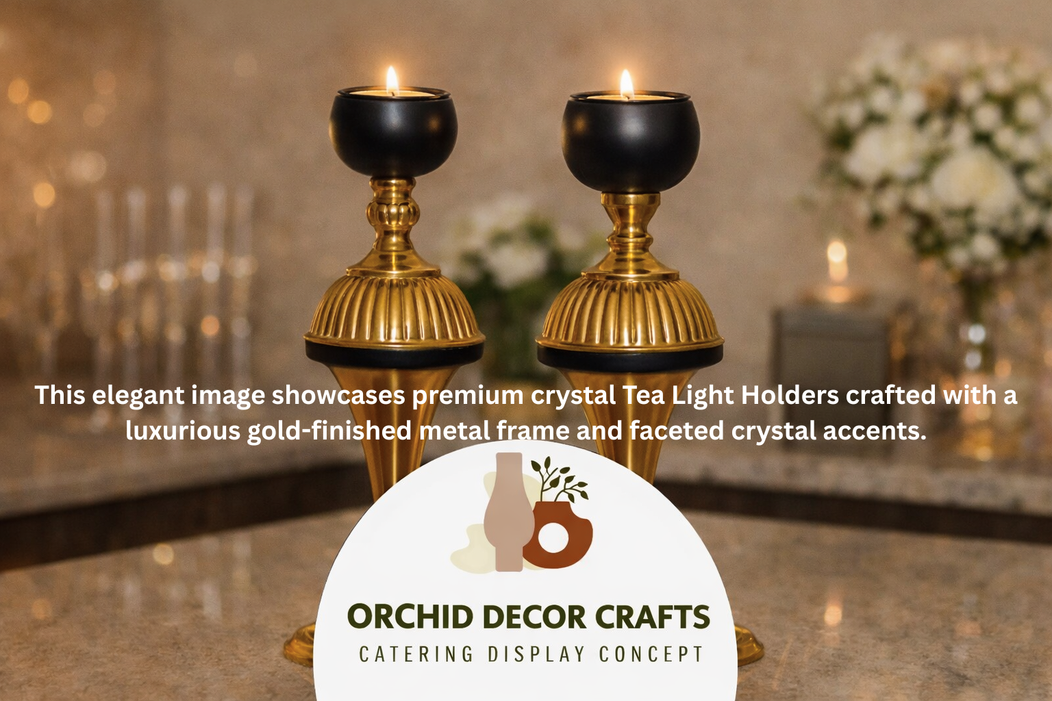 Decorative tea light holders adding a warm and elegant glow to home décor
