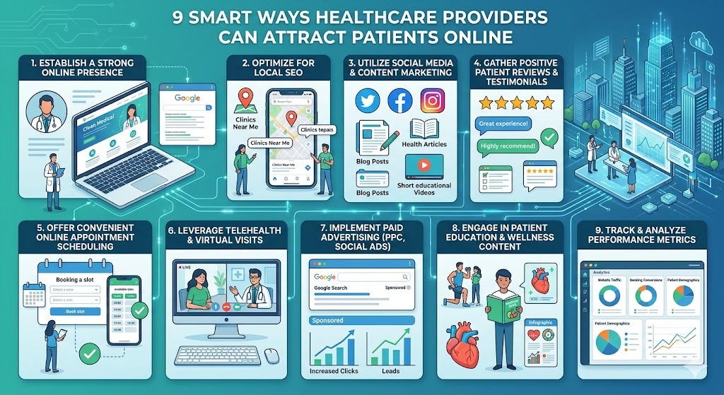 9 Smart Ways Healthcare Providers Can Attract Patients Online