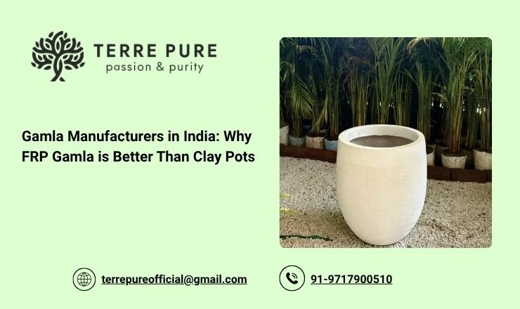 Commercial planter installation with big planters at office campus
