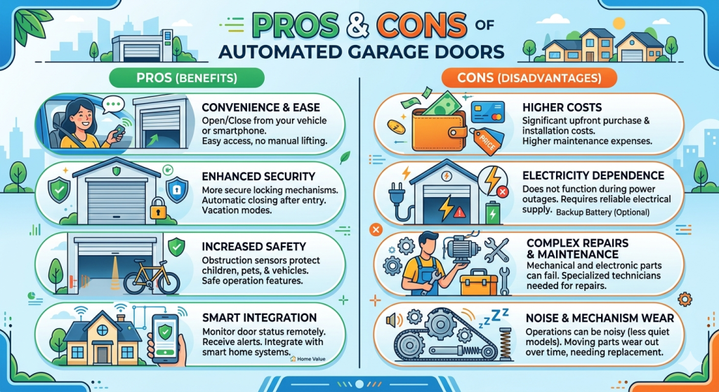 Pros and Cons of Automated Garage Doors
