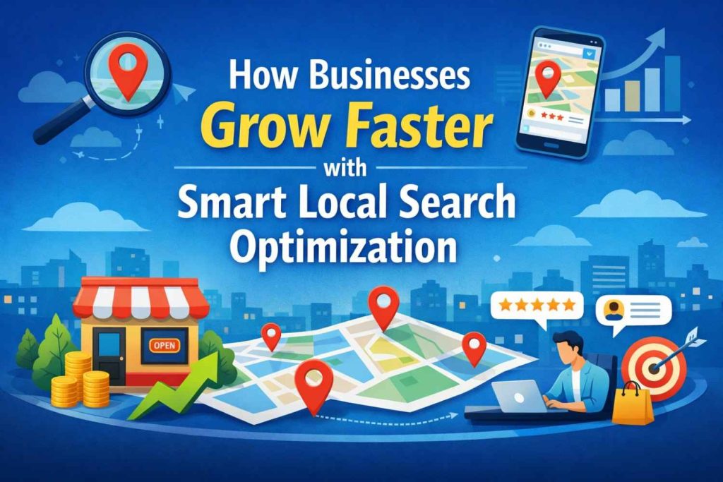 Local business growth illustration