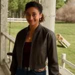 Sydney Shandon bomber jacket from Sullivans Crossing Season 3