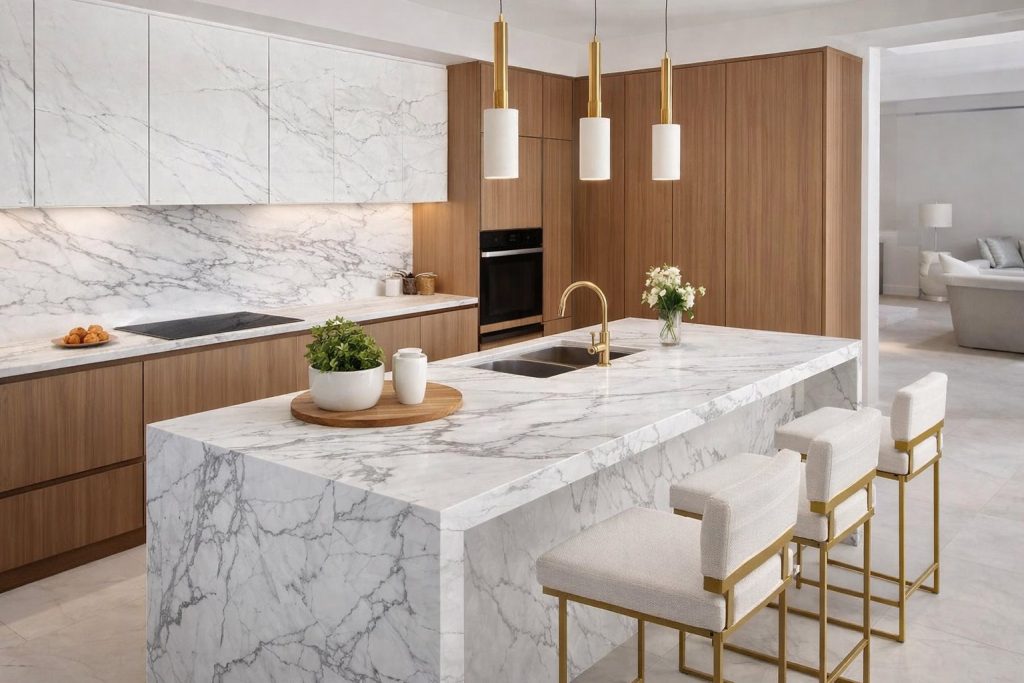 Why Arabescato Quartz is Trending in UAE Homes