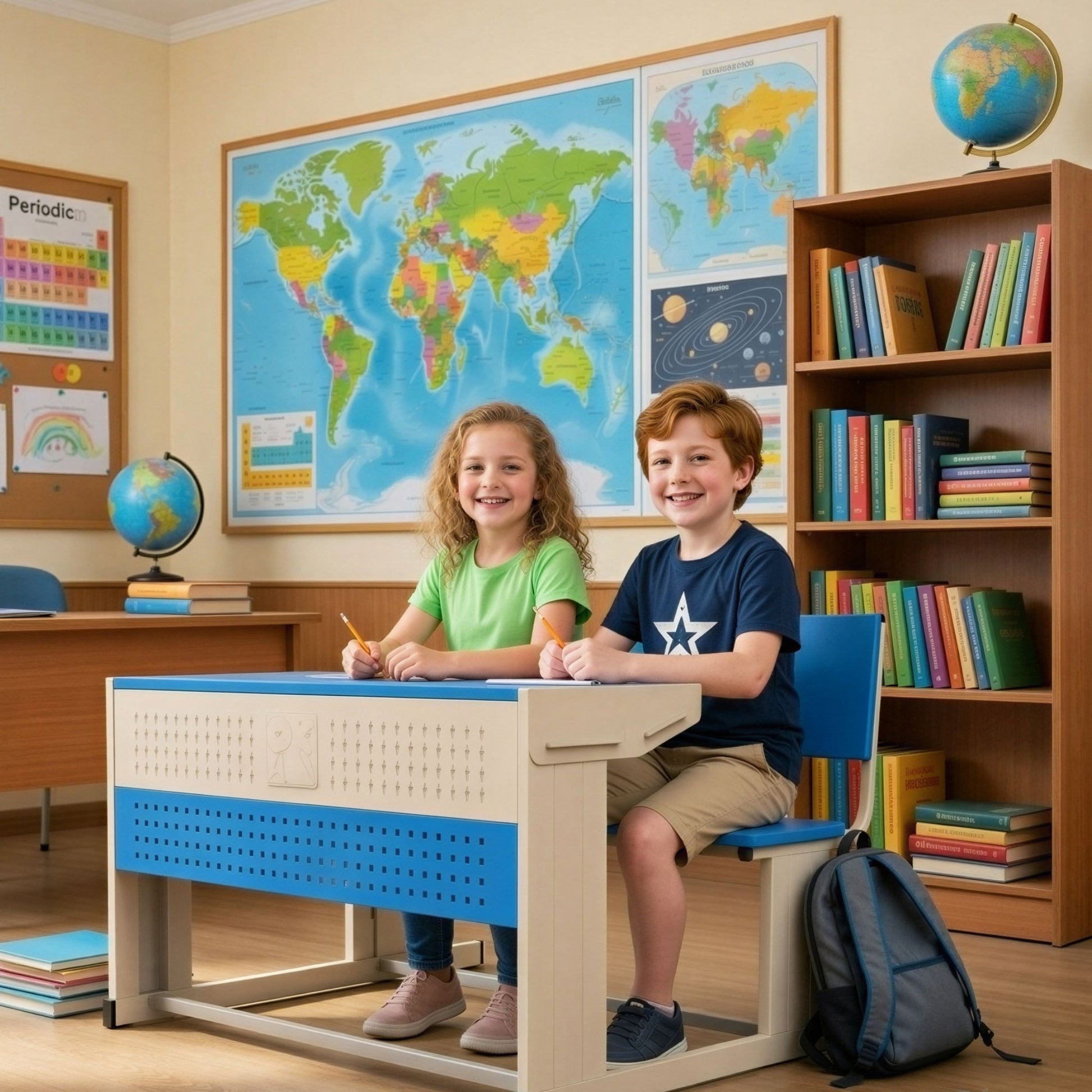 combined_dual_desk school furniture for kids