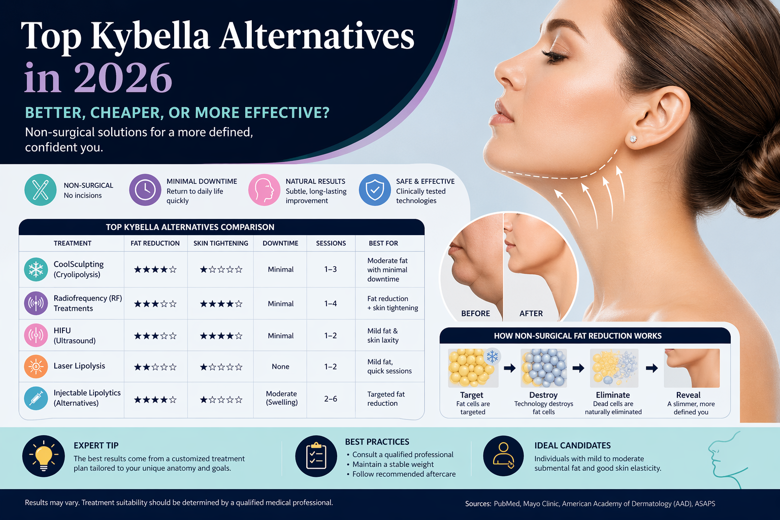 In this image, kybella details are mentioned.