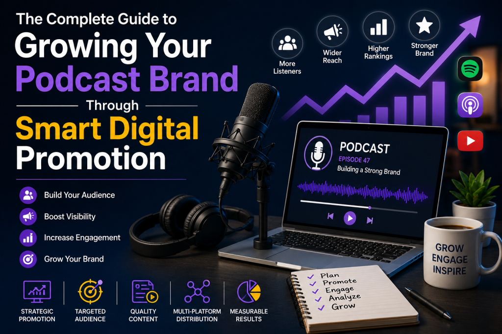 The Complete Guide to Growing Your Podcast Brand Through Smart Digital Promotion