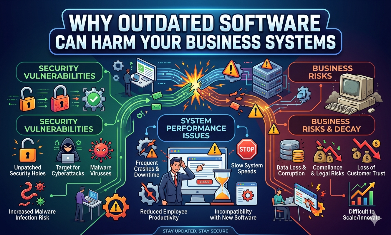 Why Outdated Software Can Harm Your Business Systems