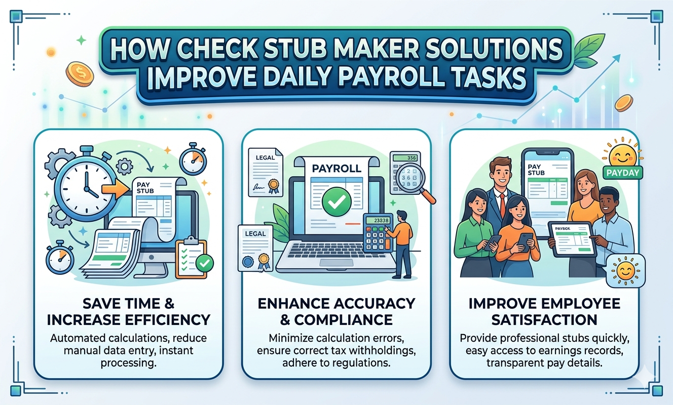 How Check Stub Maker Solutions Improve Daily Payroll Tasks