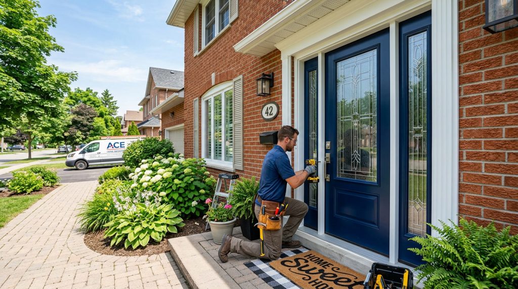front door installation.